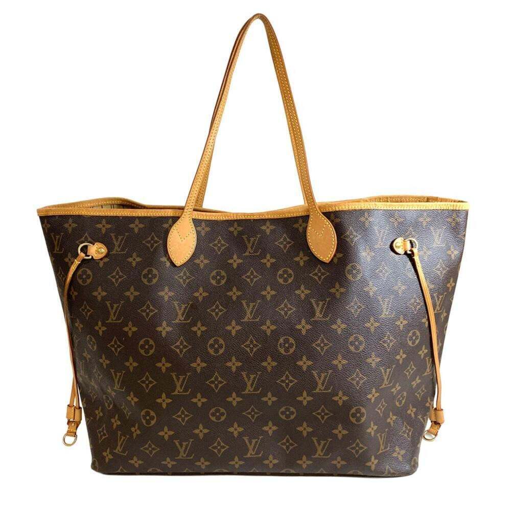 LOUIS VUITTON Authentic Brown Monogram Canvas Neverfull GM Tote Bag